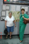 Ann Dyer and Sharon Lee at UFO Museum in Roswell NM