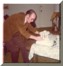 George preparing the Wedding Cake.